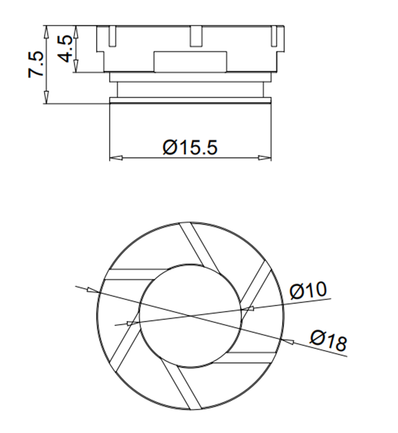 Hitachi Pressure foot insert big hole 