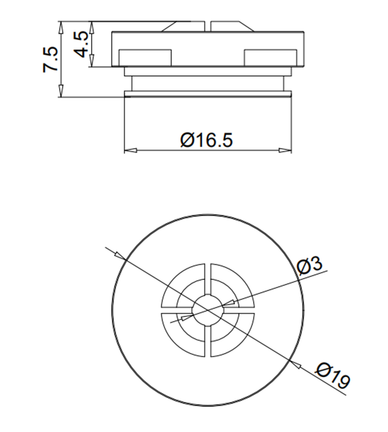 Hitachi Pressure foot insert small hole 